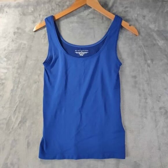 Elie Tahari Royal Blue Stretch Tank Top M/L - Picture 6 of 7